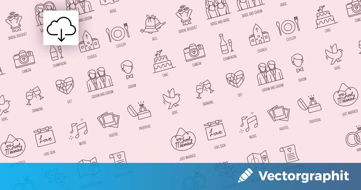 Free Download 24 Wedding Icons Vectorgraphit Blog